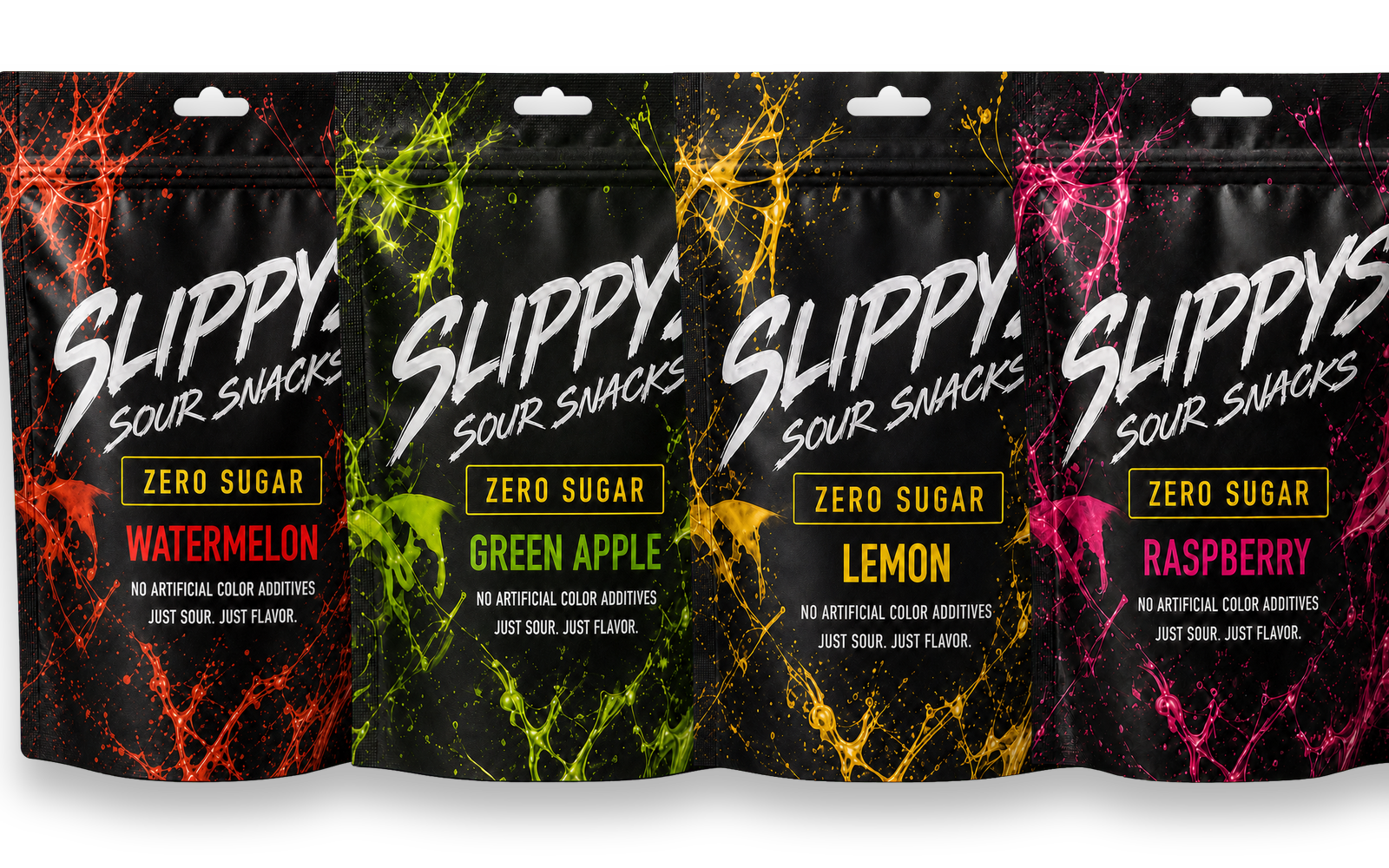 Complete Slippys Sour Snacks flavour lineup